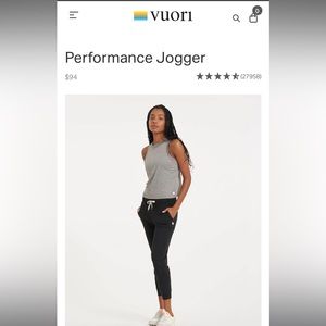 Vuori Performance Joggers - black